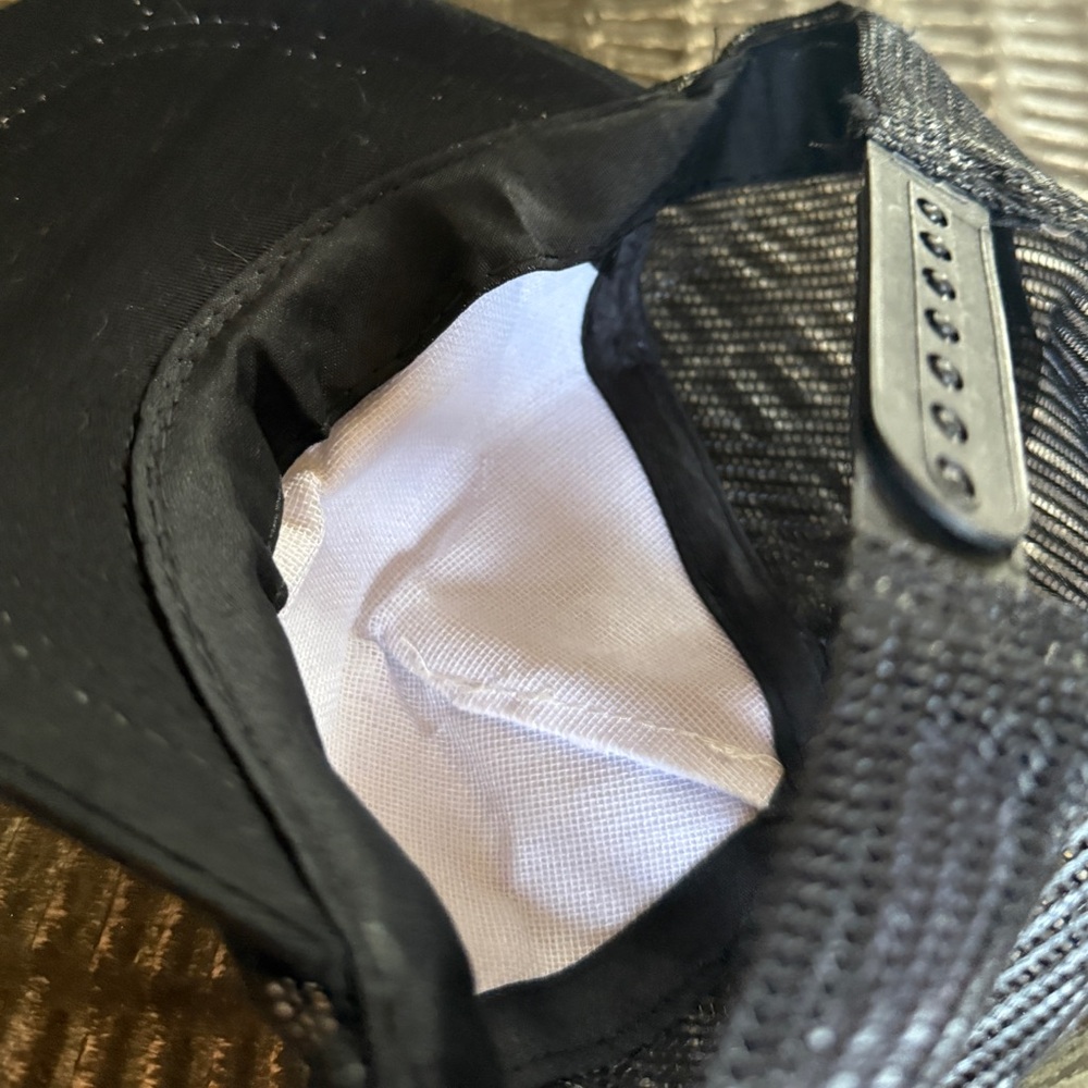 New Plain black and white cotton mesh hat baseball cap - Picture 2 of 3